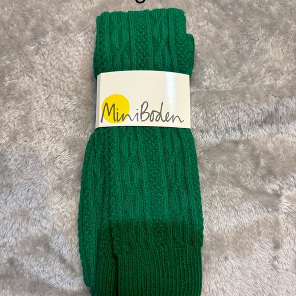 Mini Boden Other - Mini Boden Emerald Cable Knit Tights 8-9 nwt